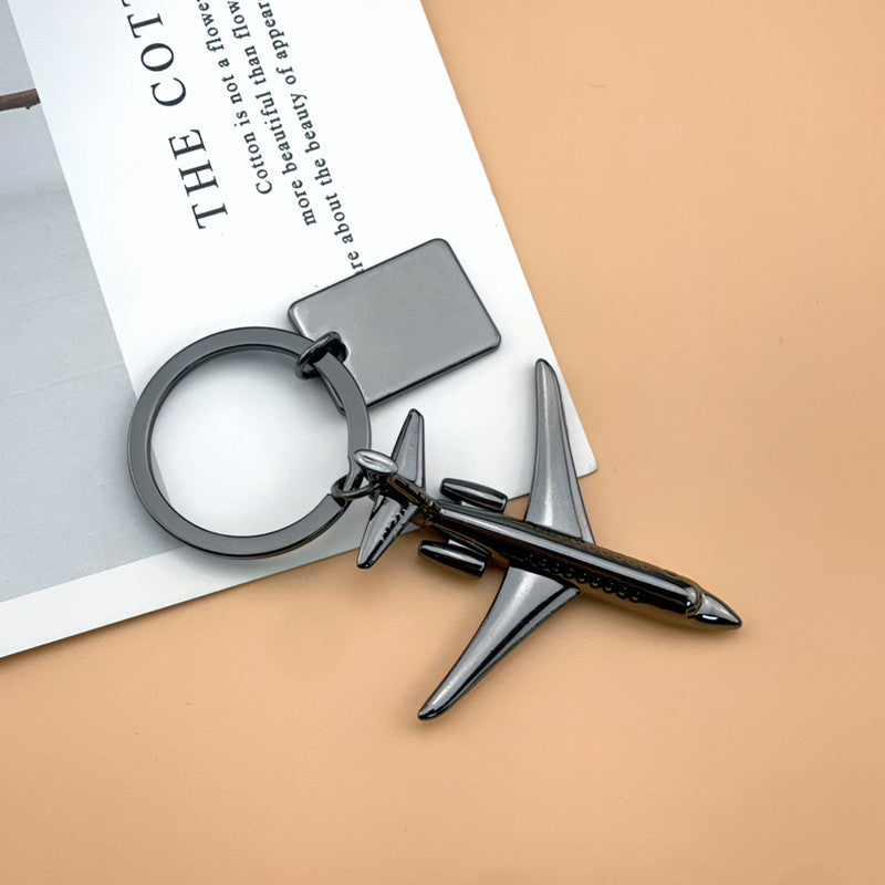 Cumoli Jet Aircraft Black Keychain