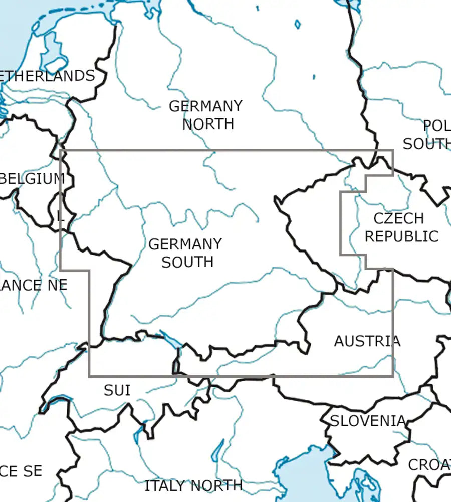 Rogers Data Germany South VFR ICAO Aeronautical Chart Edition 2025 NEW