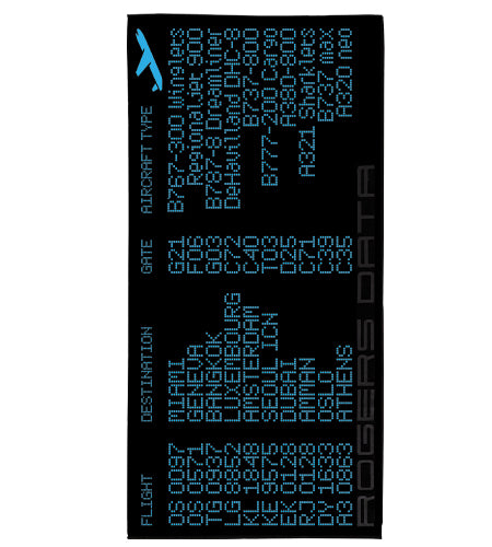 Rogers Data Beach Towel Departure Screen