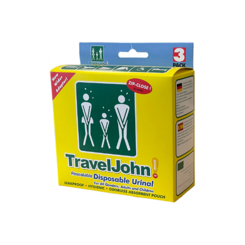 TravelJohn Resealable Disposal Urinal (3 pack)