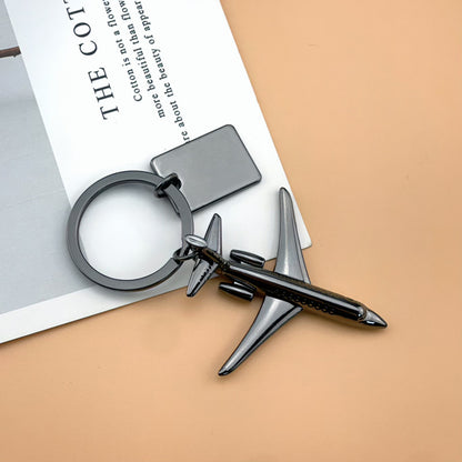 Cumoli Jet Aircraft Black Keychain