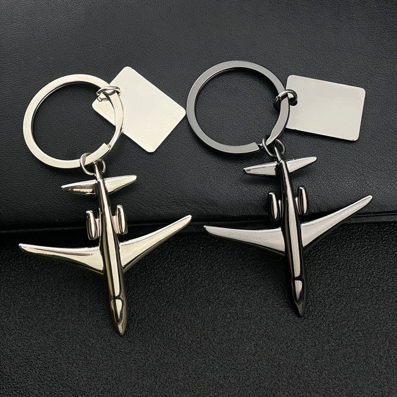 Cumoli Jet Aircraft Black Keychain