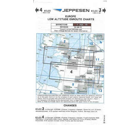 En Rounte Chart Jeppesen IFR Enroute Chart E(LO)3+4 (2025/2026) – SCOPAT PILOT SHOP