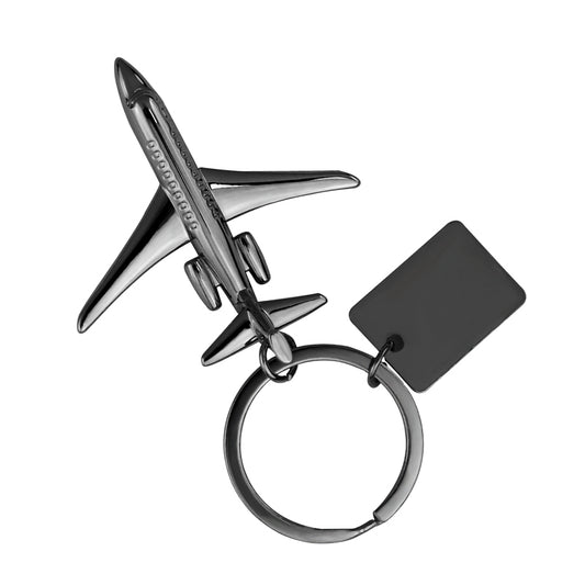 Cumoli Jet Aircraft Black Keychain