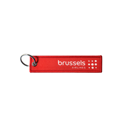 Brussels Airlines “Remove Before Flight” Key Ring, Red