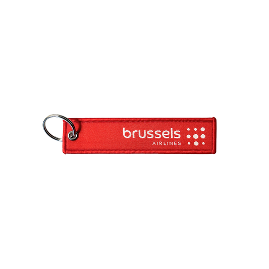 Brussels Airlines “Remove Before Flight” Key Ring, Red