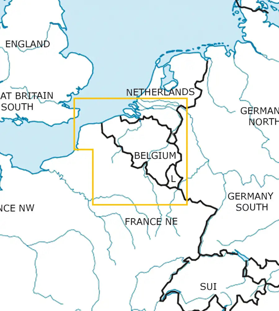 Rogers Data Belgium-Luxembourg VFR ICAO Aeronautical Chart Edition 2024