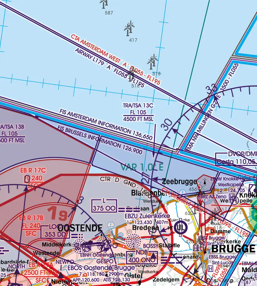 Rogers Data Belgium-Luxembourg VFR ICAO Aeronautical Chart Edition 2024