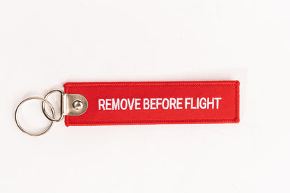 Brussels Airlines “Remove Before Flight” Key Ring, Red