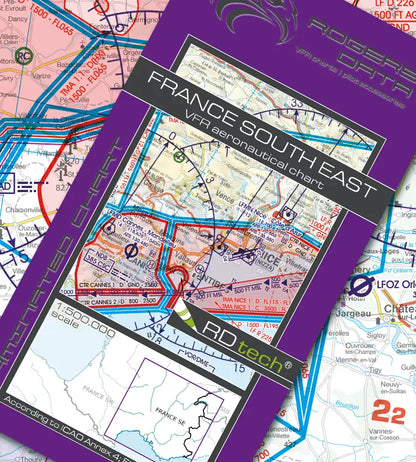 Rogers Data France South East VFR ICAO Aeronautical Chart Edition 2026 NEW