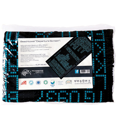 Rogers Data Beach Towel Departure Screen