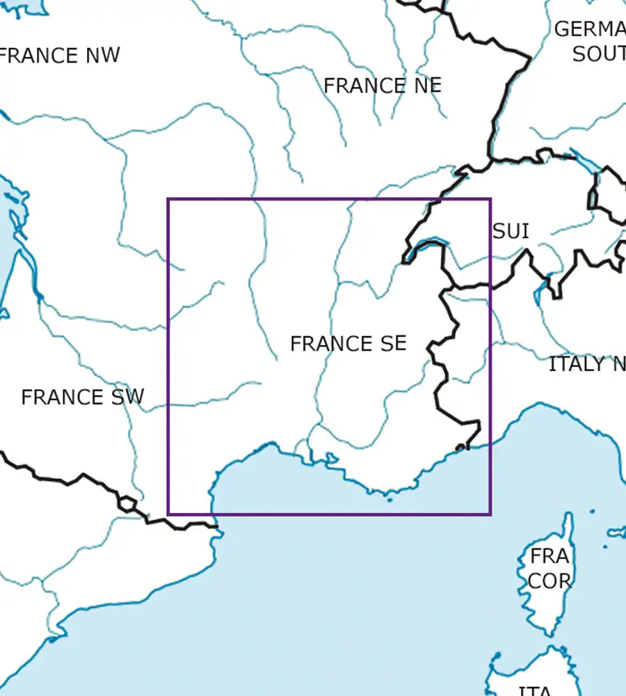 Rogers Data France South East VFR ICAO Aeronautical Chart Edition 2026 NEW