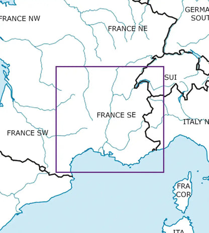 Rogers Data France South East VFR ICAO Aeronautical Chart Edition 2026 NEW