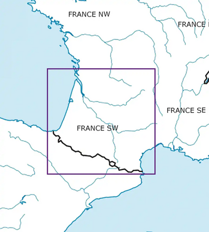 Rogers Data France South West VFR ICAO Aeronautical Chart Edition 2026 NEW