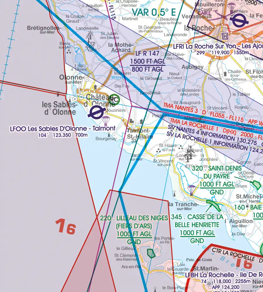 Rogers Data France North East VFR ICAO Aeronautical Chart Edition 2024