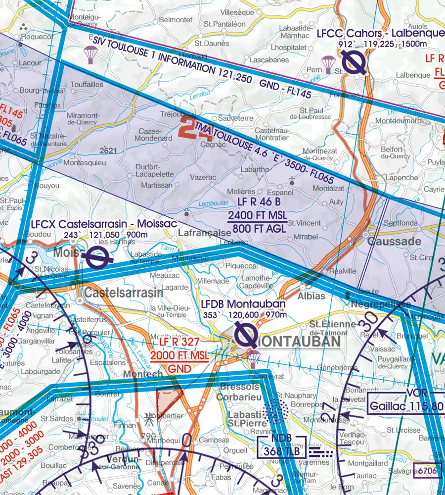 Rogers Data France South West VFR ICAO Aeronautical Chart Edition 2026 NEW
