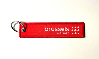 Brussels Airlines “Remove Before Flight” Key Ring, Red