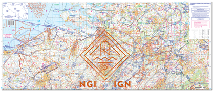 NGI Low Air VFR - chart Belgium 2025 (laminated & folded) NEW