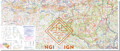 NGI Low Air VFR - chart Belgium 2025 (laminated & folded) NEW