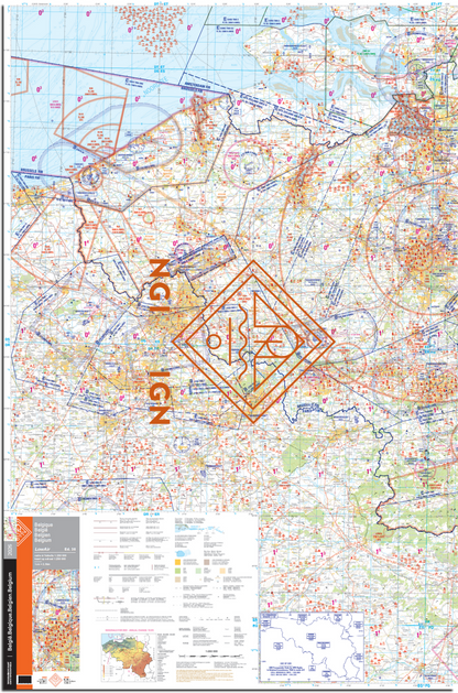 NGI Low Air VFR - chart Belgium 2026 (laminated & folded) NEW