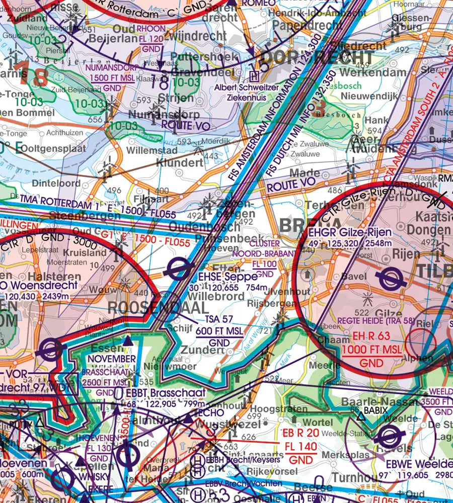 Rogers Data Netherlands VFR ICAO Aeronautical Chart Edition 2024