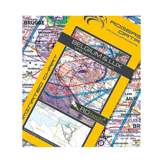 Rogers Data Belgium-Luxembourg VFR ICAO Aeronautical Chart Edition 2024