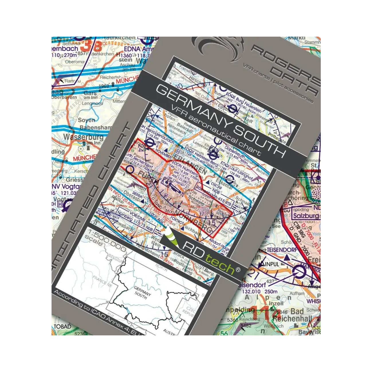 Rogers Data Germany South VFR ICAO Aeronautical Chart Edition 2024