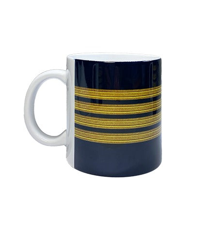Coffee Mugs Pilot Captain Stripes (set of 4)