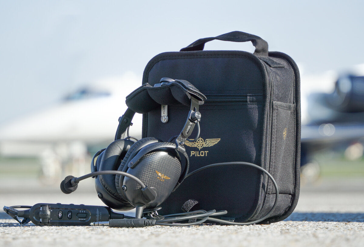 Design 4 Pilots PM6 ANR Aviation Headset + FREE Headset Bag