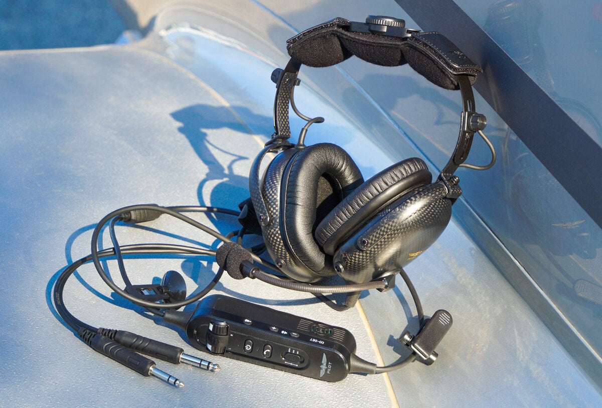 Design 4 Pilots PM6 ANR Aviation Headset + FREE Headset Bag