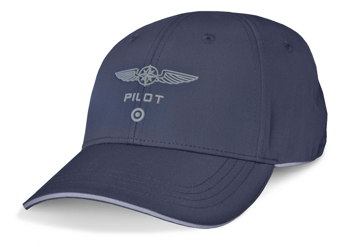 Design 4 Pilots Pilot Cap (Black, Blue)
