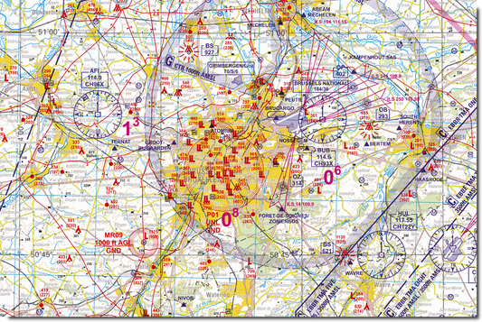 NGI Low Air VFR - chart Belgium 2024 (laminated & folded)